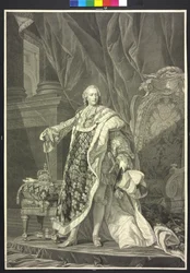 Kongen af Frankrig Louis XV (radering)