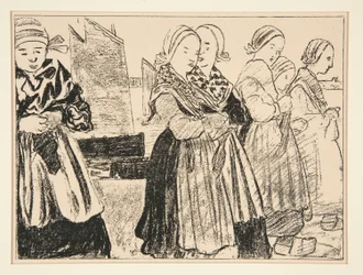 Bretonske piger, eller bretonske piger på kajen, i #36 af La Revue Blanche, oktober 1894