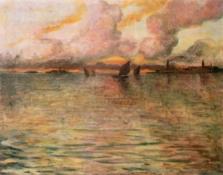 Havlandskab med fjern udsigt over Venedig, 1896