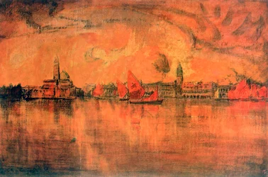 Udsigt over Venedig fra havet, c1896