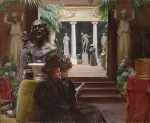 På Skulpturudstillingen, 1895