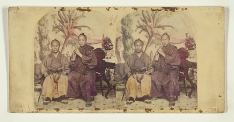 To medlemmer af den første japanske diplomatiske mission til USA:  Uidentificeret medlem (L) og Tateishi Onojirō-Noriyuki, tolk under uddannelse (R)