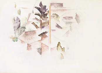 Bermuda, træer og arkitektur, ca. 1917 (wc på papir)