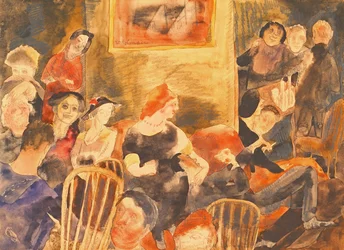 Illustration of Society, 1919 (wc & blyant på papir)