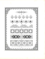 Kunstneriske rammedekorationer og guirlander (print)