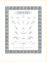 Kalligrafiske pennestrøg - Traits de Plume (tryk)