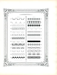 Dekorative kanter og ornamentale mønstre (print)