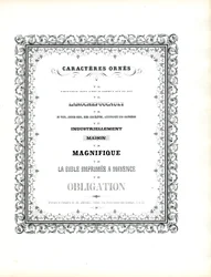 Dekorative skrifttyper med dobbelt ornamental ramme (print)