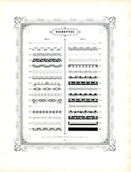 Ornamentale borter og vignetter, Korps 20 (Fortsættelse) (tryk)