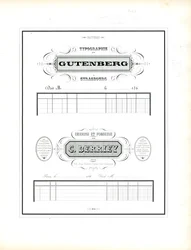 Repræsentative brevhoveder til typografi og skriftstøberi (print)