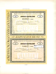Lagerkvitteringer for havne-Napoléon med ornamentale kantdekorationer (tryk)