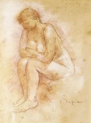 Siddende nøgen; Nue Assise