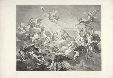 Phaeton som Apollo Malerierne af Charles le Brun og Eustache Le Sueur, som er i (...) præsident Lamberts hus (serietitel)