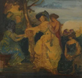 Spåkonen, 1890-1900 (wc på papir)