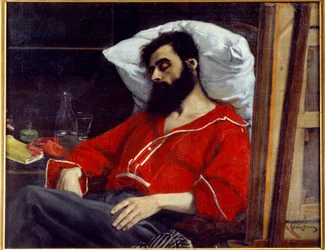 Han rekonvalererer eller gjorde ham ondt. Maleri af Emile Auguste Carolus Duran (Carolus-Duran