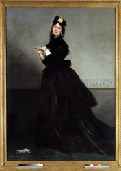 Damen med handsken, maleri af Émile Auguste Carolus-Duran (1837-1917), 1869, 2,28 x 1,64 m, Paris, Musée d