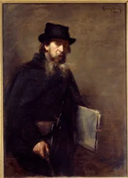 Den gamle litograf Maleri af Emile Auguste Carolus Duran (Carolus-Duran