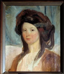 Portræt af Juliette Drouet (1806-1883), skuespillerinde og Victor Hugos elskerinde. Maleri af Charles Emile Champmartin (1797-1883), 19. århundrede, Paris, Victor Hugos hus