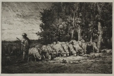 En flok i udkanten af en skov, 1880.