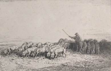 En flok svin, 1850.