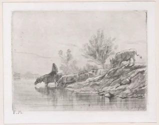 Landskab med kvæg, 1848.