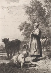 Små mælkepiger, 1864.