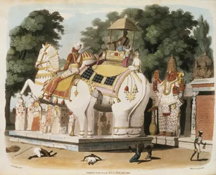 Indfødte hylder deres hersker, indgraveret af Thomas Medland (1755-1823) 1803