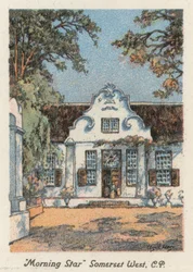 Sydafrika: "Morning Star", Somerset West, CP (farvelitografi)