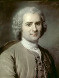 Portræt af Jean-Jacques (Jean Jacques) Rousseau (1712-1778), schweizisk filosof. Pastel af Charles Escot (1834-1902) 1874 søn. 0,46x0,38 m - Portræt af Jean-Jacques (Jean Jacques) Rousseau (1712-1778), schweizisk filosof. Pastel af Charles Escot (1834-1902