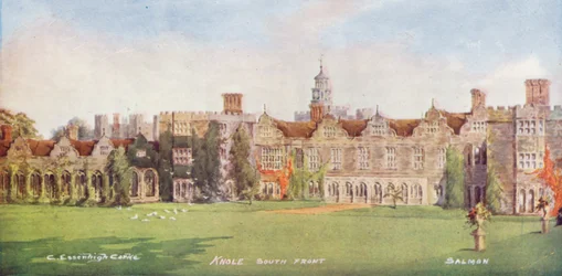 Knole House: South Front (farvelitografi)