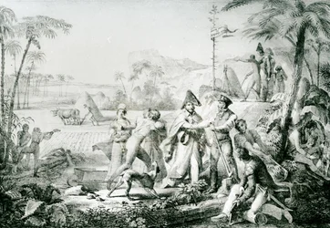 Kun laurbærtræerne vil vokse uden dyrkning, illustration til general Lallemand (1774-1839) på Champ dAsile, 1819, efter Rullmann