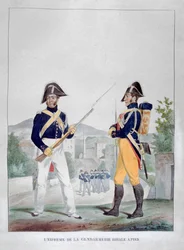 Uniform af de kongelige fodgendarmer, Frankrig, 1823.