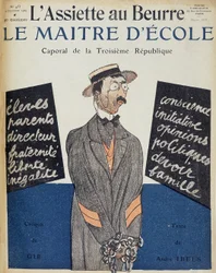 Skolemesteren, korporal i Den Tredje Republik, illustration af Charles Gir (1883 - 1941) - i "" L
