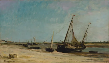 Både på havkysten ved Étaples, 1871.