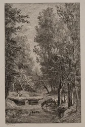 Bæk i Val Mondois, ca. 1862.