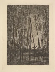 Hjorte i skoven, 1850.