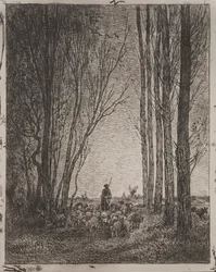 Gathering in the Flock, originalt aftryk 1862, trykt i 1921.