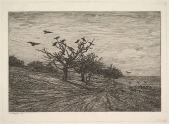 Træ fyldt med krager, 1867.