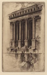 Porch, Old Custom House, Wall Street, 1905.