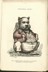 Illustration af Charles Gilbert-Martin (1839-1905) i "" Contemporary Grimaces""