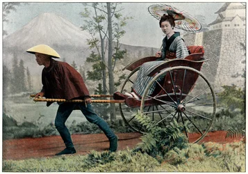 Riksha, japansk vogn, ca. 1890