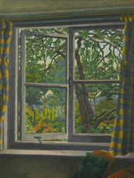 Gennem et sommerhusvindue, Shipley, Sussex