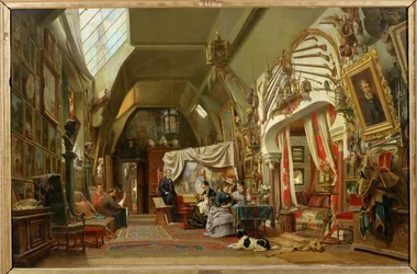 Eugene Giraud i sit atelier (maleri på lærred)