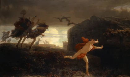 Pentheus forfulgt af maenaderne, 1864