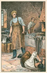 Scene fra Great Expectations af Charles Dickens, London c1870