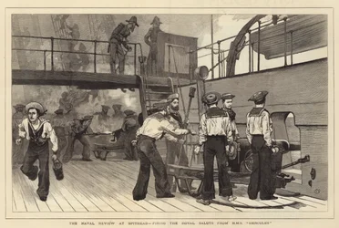 Naval Review ved Spithead, affyrede Royal Salute fra HMS Hercules