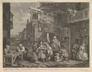 Canvassing for Votes, Plade II: Four Prints of an Election, 20. februar 1757.