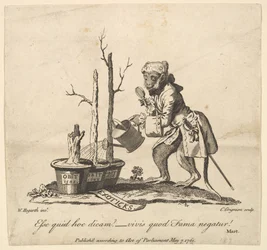 Halestykke til kataloget over billeder udstillet i Spring Garden, 7. maj 1761.