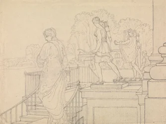 Veranda med statuer, Easton Neston, Northants