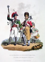 Uniformer of a Drum Major of a Regiment of the Line - Pioneer of the Grenadier Company, fra 